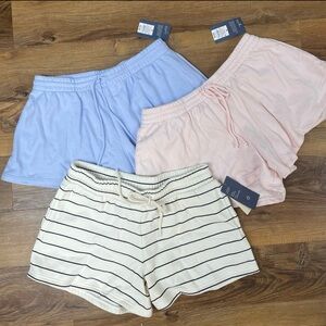Bundle NWT Universal Threads Lounge Shorts pink blue black stripe size M